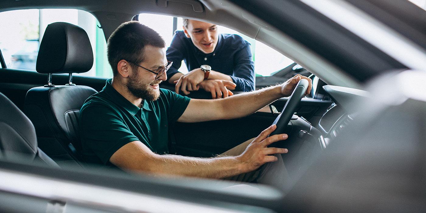 AI-powered test drive scheduling system showing calendar integration and automated booking process